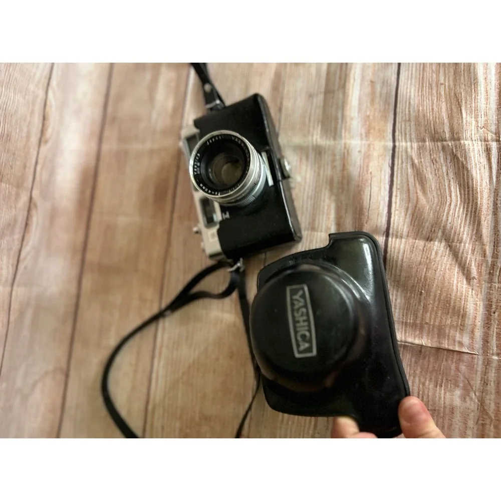 Vintage camera and case